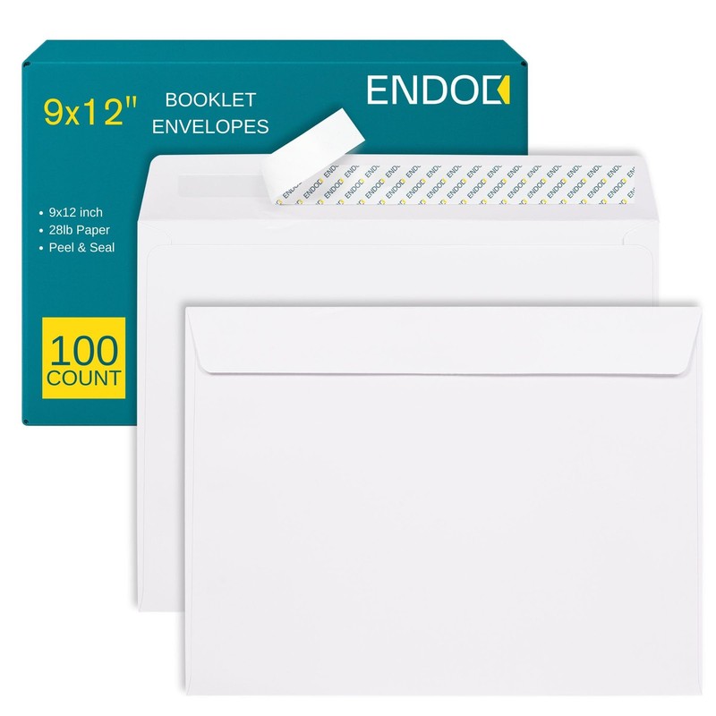 9×12 Booklet Envelopes Self Seal – 100 pack – Mailing Large Envelopes 9 x 12 …