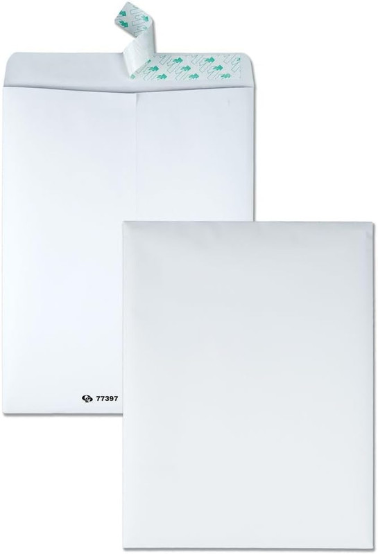Tech-No-Tear Catalog Envelope, Redi-Strip, White, 10 X 13, 100 per Box, (77397)