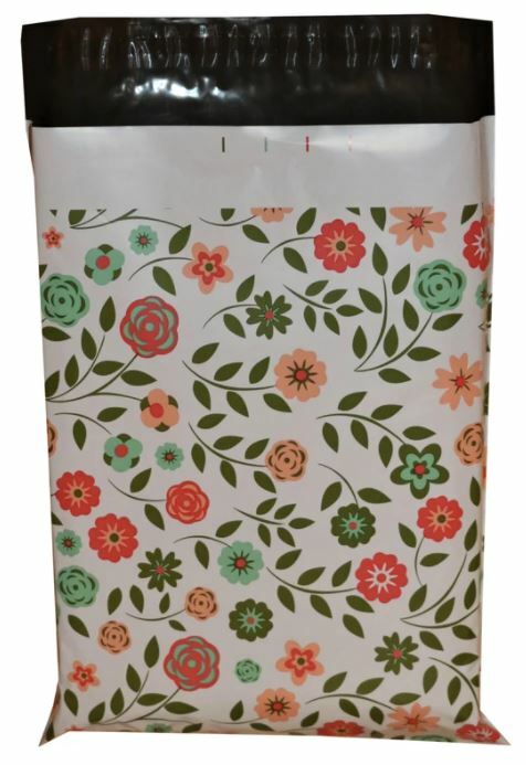 Pick Quantity – 10×13 Shabby Chic Flower Custom Designer Poly Mailer Envelopes