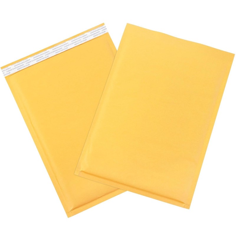 Box Usa Usa 9 1/2 X 14 1/2 Kraft Bubble Mailers 100-Pack - Brown Padded gallery