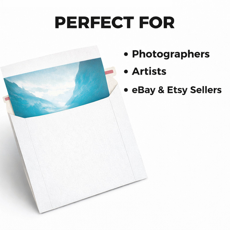 6 x 6 Self Seal Rigid Cardboard Photo Mailers Flat Shipping Envelope gallery