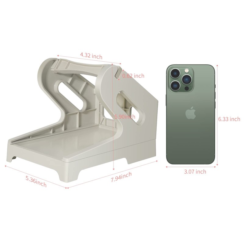 Label Holder for Rolls and Fan-Fold Labels, Compatible with Desktop White gallery