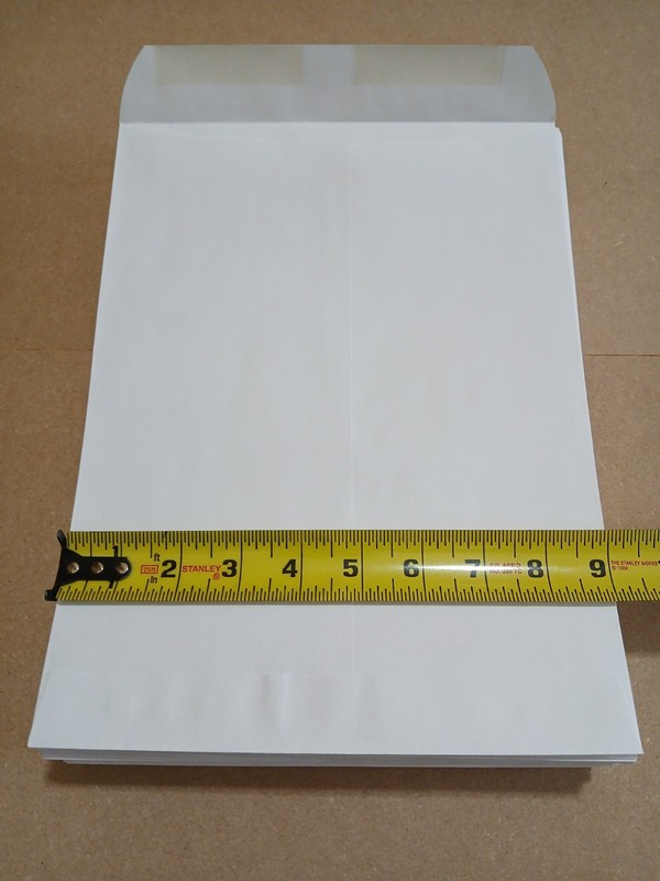 100 Pieces of 9 x 12 White Catalog Envelopes, 24w(90gsm), Lick to Seal. gallery