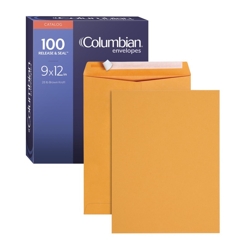 9 x 12 Catalog Envelopes with Self Seal Closure, 28 lb Brown Kraft, for Maili…
