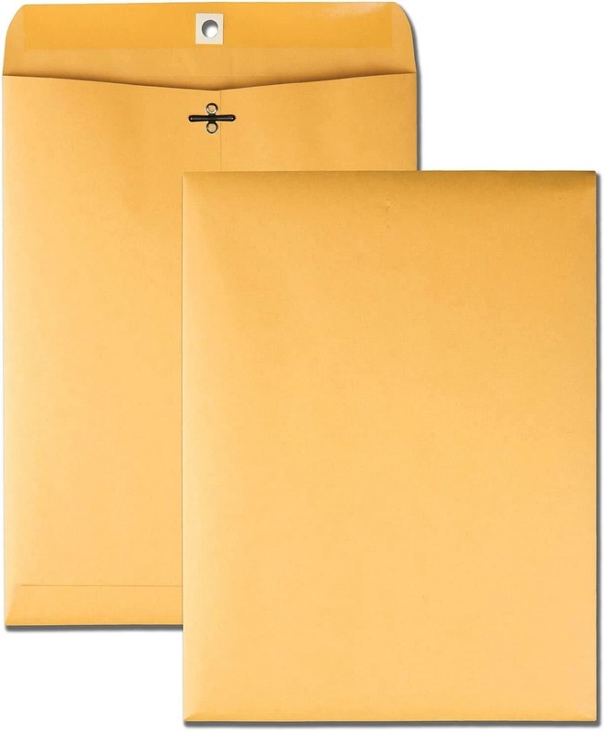 100 Pcs CLASP ENVELOPES 9×12 28lb Kraft Shipping Mailing Gummed Business Manila