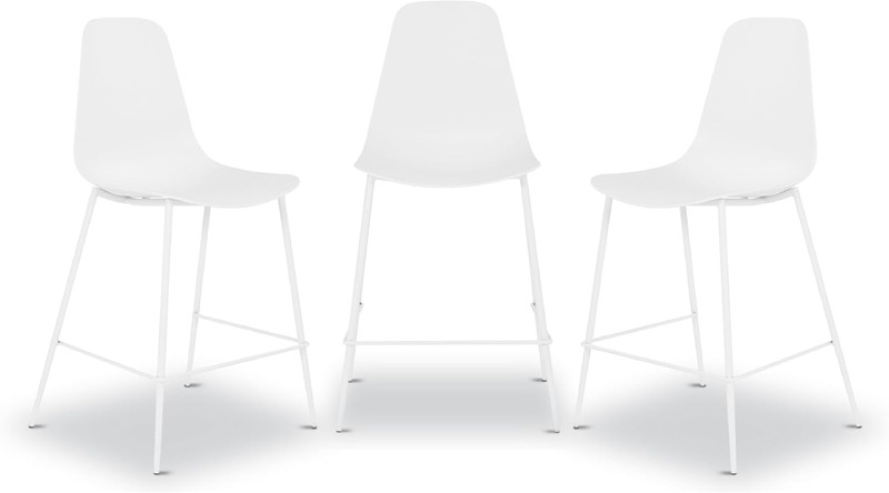 Isla Bar Stools Set of 3 – Counter Height Bar Stool for Kitchen – Set of Counter