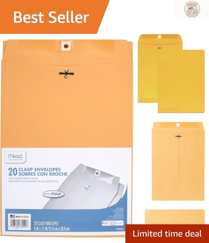 Versatile 9″ x 12″ Envelopes with Clasp Closure – Perfect for Graduation & More