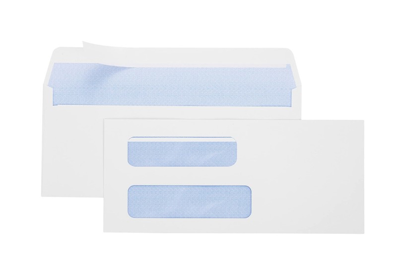 #10 Double Window Envelopes Self Seal #10 Security Envelopes-Designed for Bus…