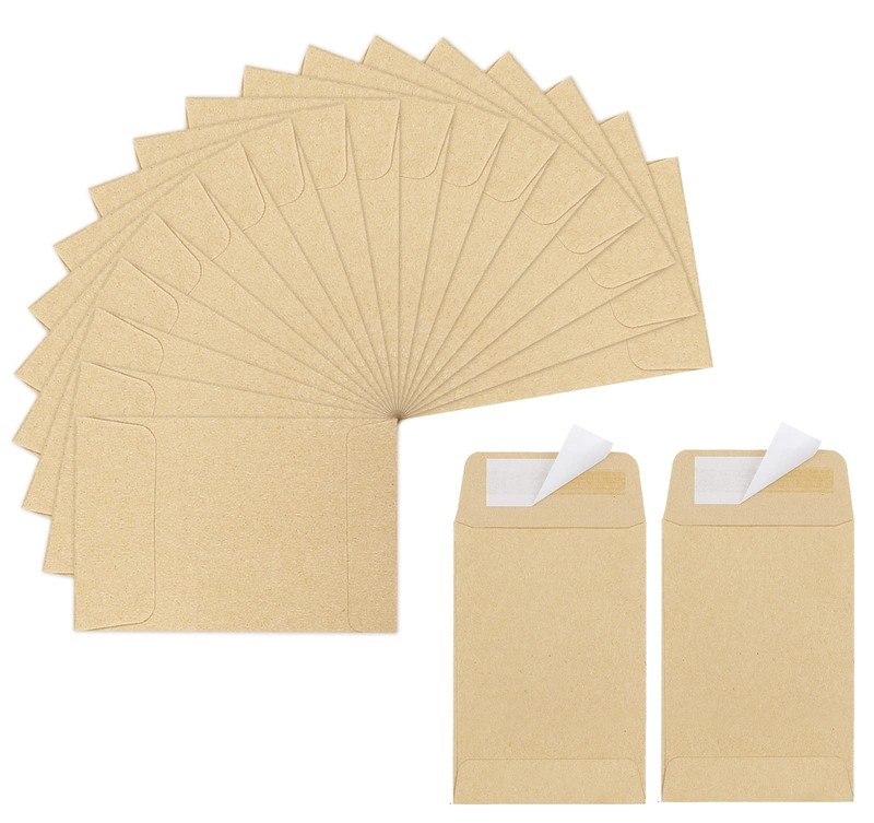 180 Pack Fully Sealed Seed Envelope Small Coin Envelopes for Office Home School