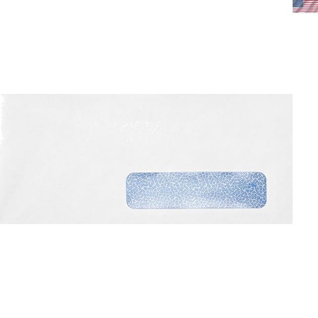 Business Window Envelopes – Right Side | 24lb White with Security Tint – 50 Qty