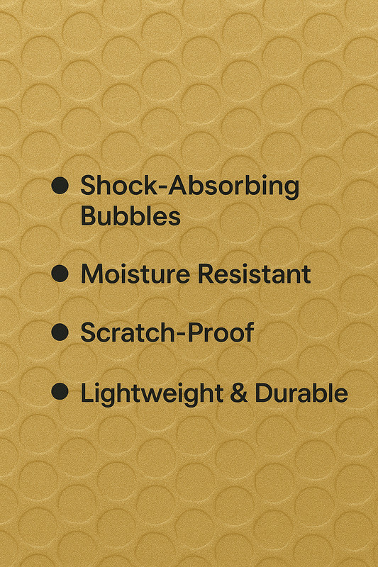 Matte Gold 8.5x12 Poly Bubble Mailers Padded Shipping Envelopes | 5–200 Pack gallery