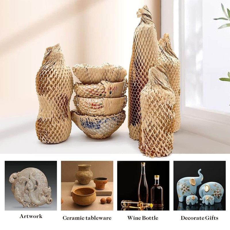 Honeycomb Packing Paper, 15" x 200' Honeycomb Cushioning Wrap Roll for Moving... gallery
