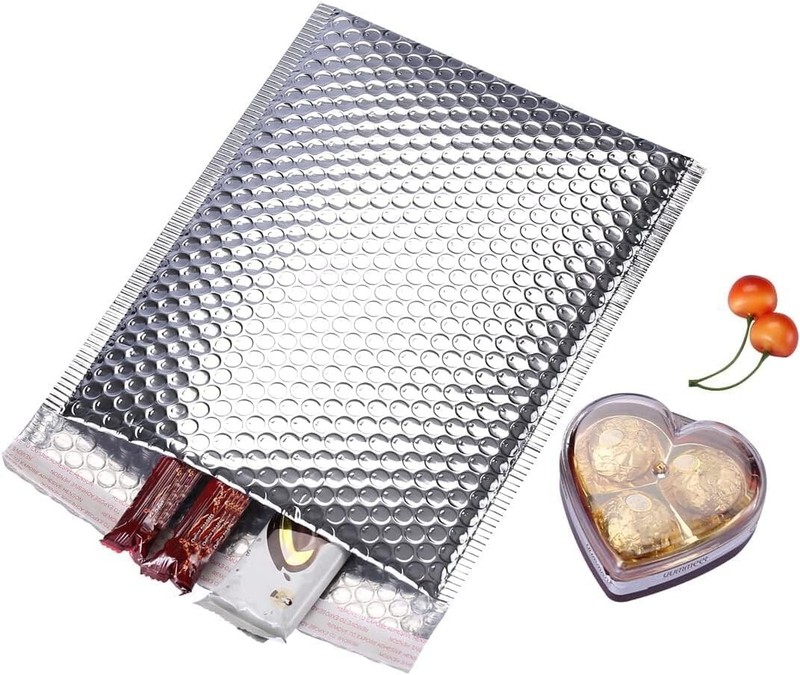 100 PCS Thermal Bubble Mailers bags 6 x 9 Inch Metallic reflective metallized gallery