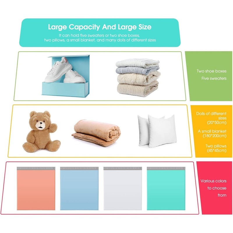 Poly Mailers 24×24 50 Pcs Large Shipping Bags for Clothes Plastic Mailers Str... gallery