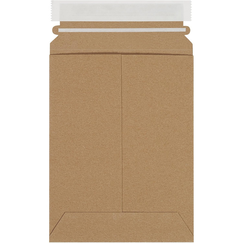 6 X 8' Stayflats Brand Rigid Flat Mailers, Kraft (Pack of 100) Photo Document Ma gallery