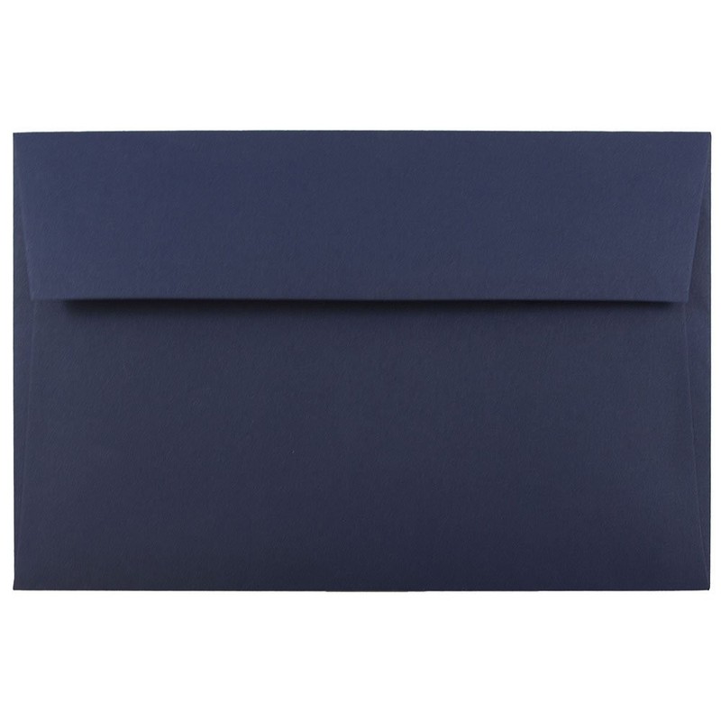 Jam Paper A10 Premium Invitation Envelopes – 6 X 9 1/2 – Navy Blue – 50/Pack