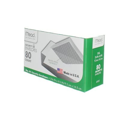 Mead #6-3/4 Envelopes, 3-5/8" x 6-1/2", Security Printed Lining for Privacy, ... gallery