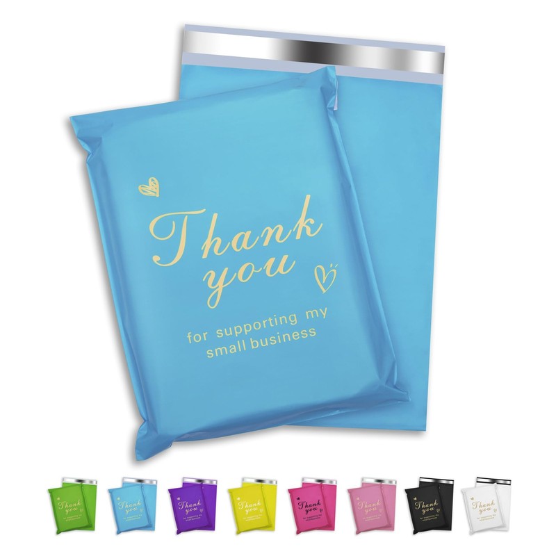 Thank You Poly Mailer 10×13 Inch 25 Pcs, Waterproof and Tear-Resistant Bags f…