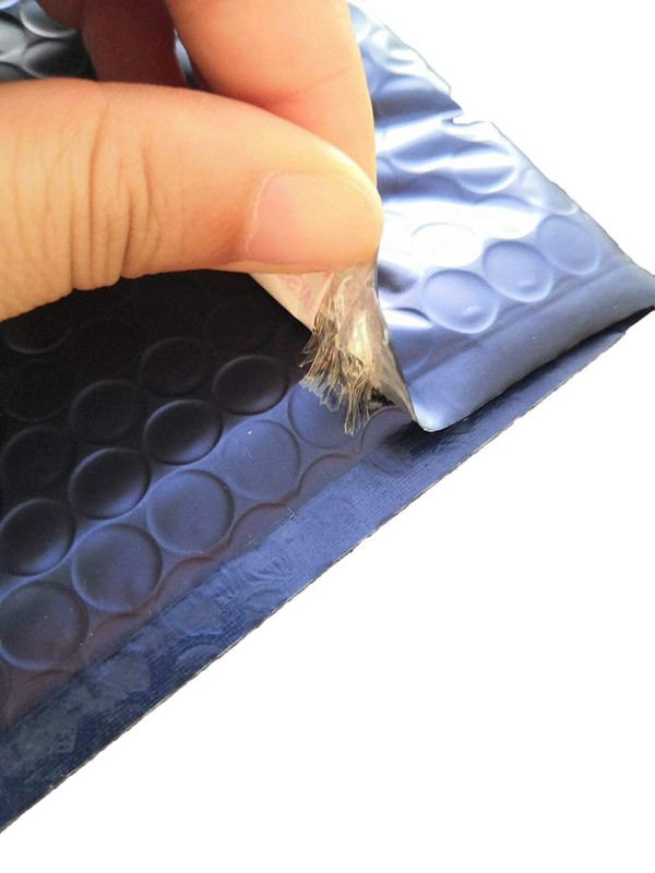1-200 #2 8.5x12 Matte Metallic Royal Blue Color Poly Bubble Padded Mailers gallery