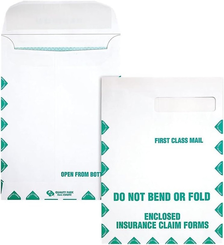 Health Claim Insurance Envelopes, with Security Tint and First Class Border, for gallery