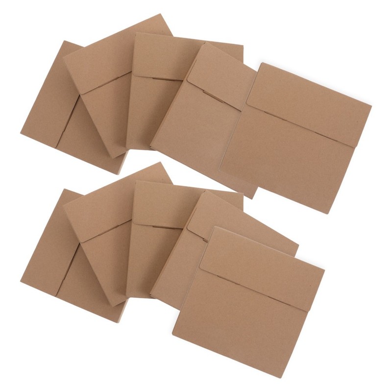 10Pcs Kraft Paper Cardboard Boxes for Shipping Albums Drawings and Documents gallery