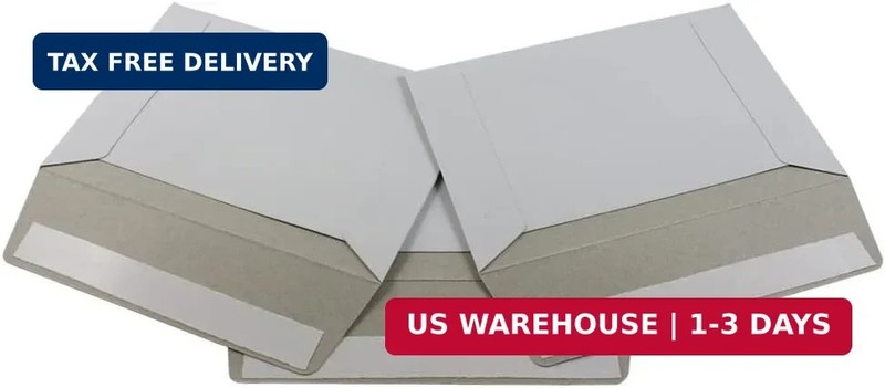 30 EcoSwift 6.5 x 4.5 Rigid Photo Mailers Stay Flats White Cardboard Self Seal E