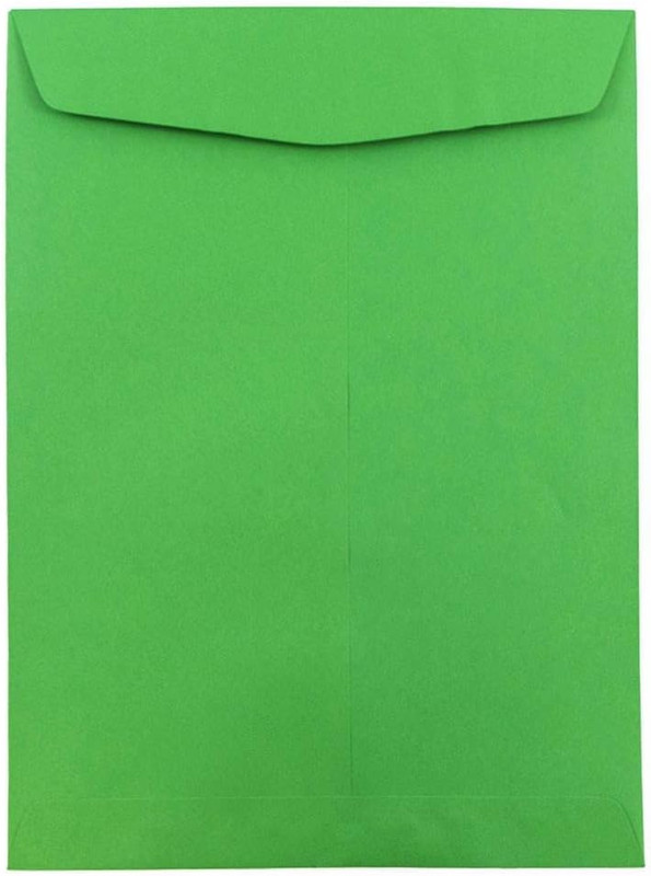 9 X 12 Open End Catalog Colored Envelopes - Green Recycled - 50/Pack