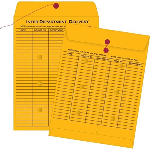 Interoffice Envelopes String Button Brown Kraft 10x13 100 Count gallery
