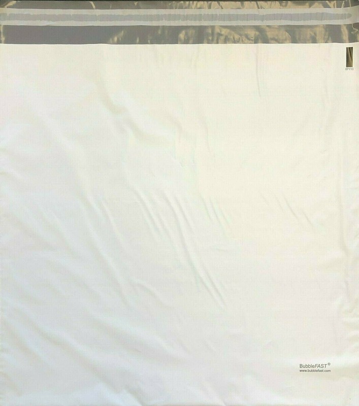 200 18″ x 18″ Unlined White Poly Mailer- Largest Cubic Tier 5 Bag Self Seal
