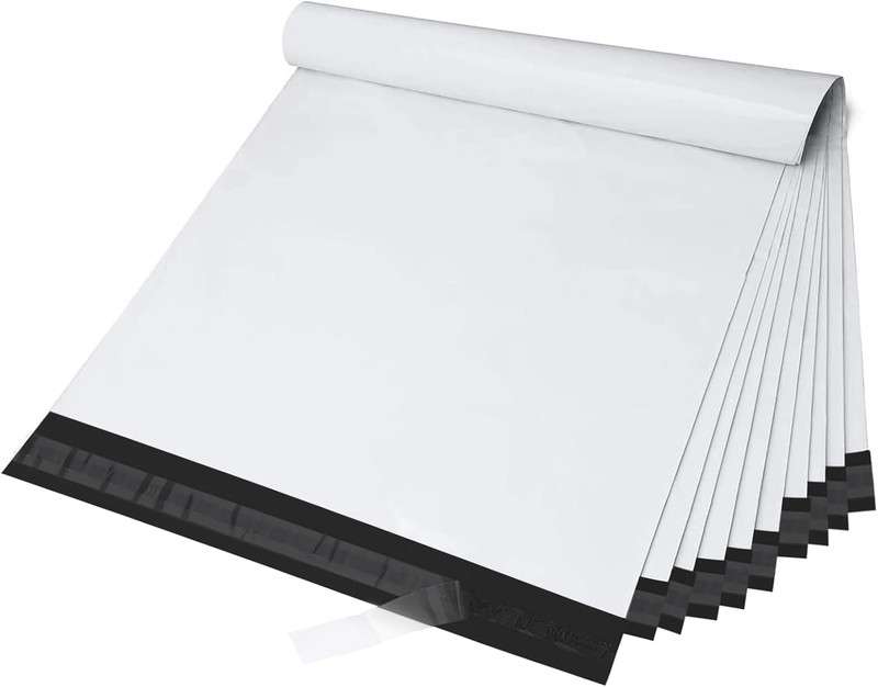 10X13 200 Pcs White Poly Mailers Shipping Envelopes, Self-Sealing Envelopes, Bou