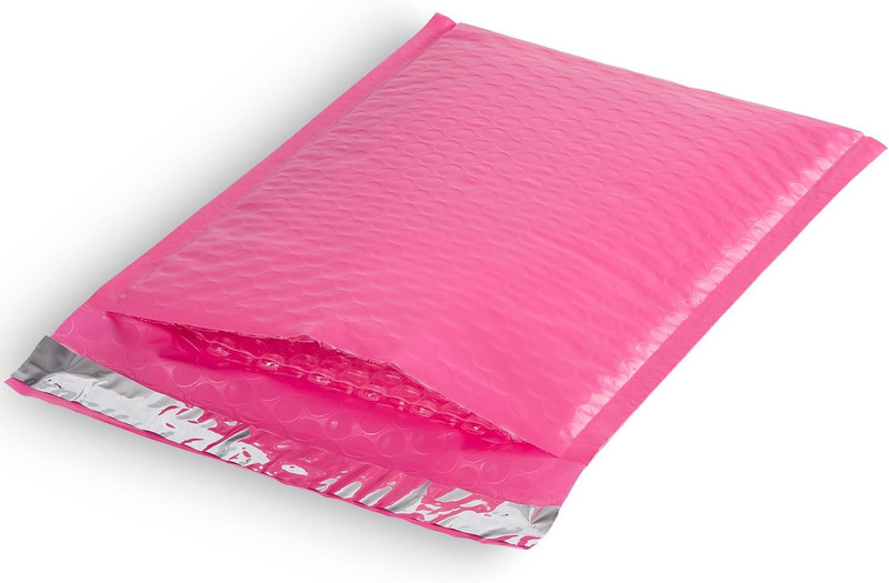 #0 Colored PINK Poly Bubble Mailer 6.5 X 10, Wide 6 X 10 Padded Shipping Envelop