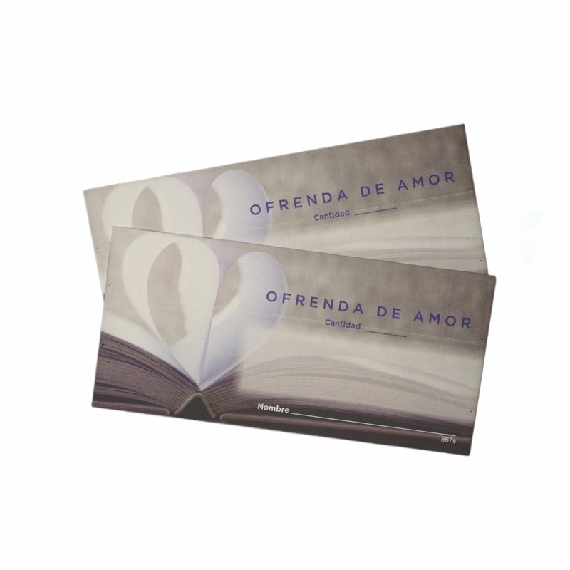100 PCS Love Offering Envelopes For Church Spanish Donation Tithes Cash Bill