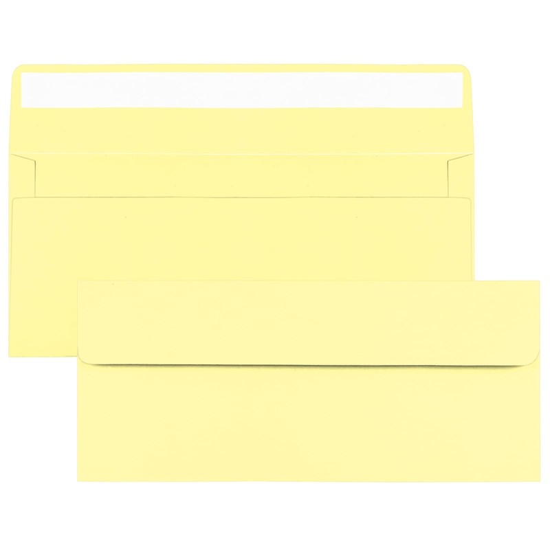 100 Pack Light Yellow #10 Business Envelopes, Standard Envelopes Self Seal, 4...