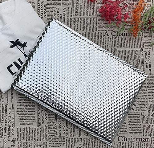 ProLine Glamour Metallic Silver Poly Bubble Mailers Envelopes Bags 6.5" x 10"...