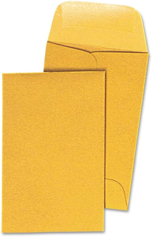 UNV35300 #1 round Flap Gummed Closure 2.25 In. X 3.5 In. Coin Envelopes – Light
