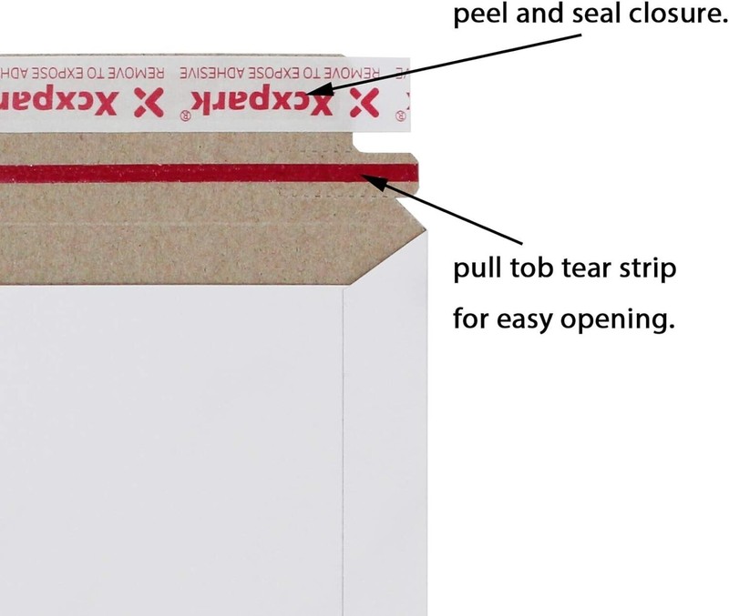 20 Pack Rigid Mailers, 7.5x9.5 inches Self Seal Photo Document Mailers Premium gallery