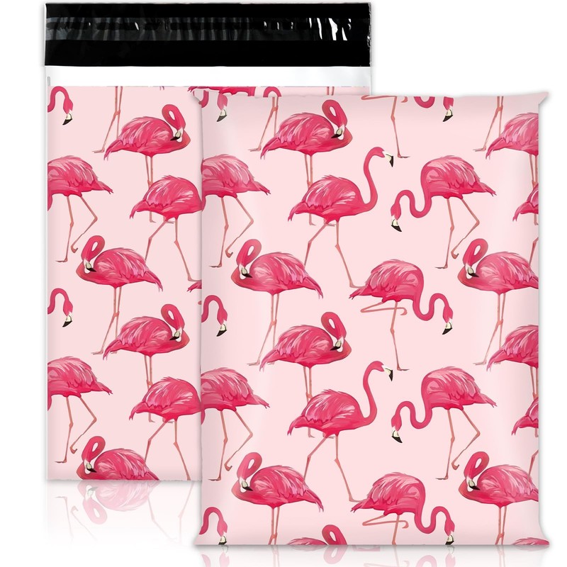 100Pcs Flamingo Poly Mailer 10 x 13 Inch Pink Summer Tropical Packaging Bags …