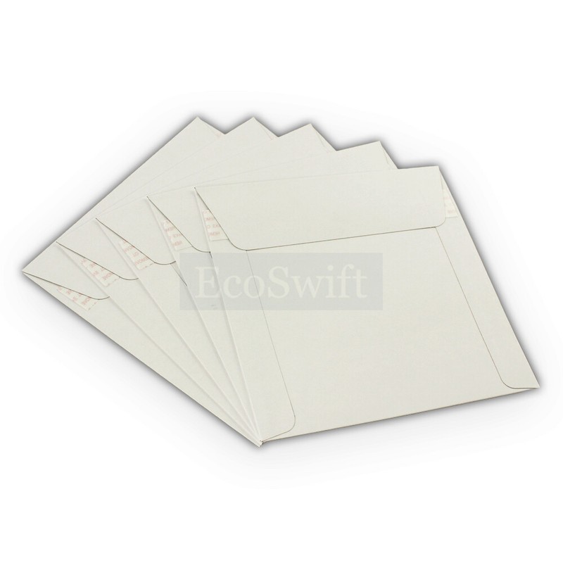 1000 6 x 6 EcoSwift White CD/DVD Photo Shipping Flats Cardboard Envelope Mailers gallery