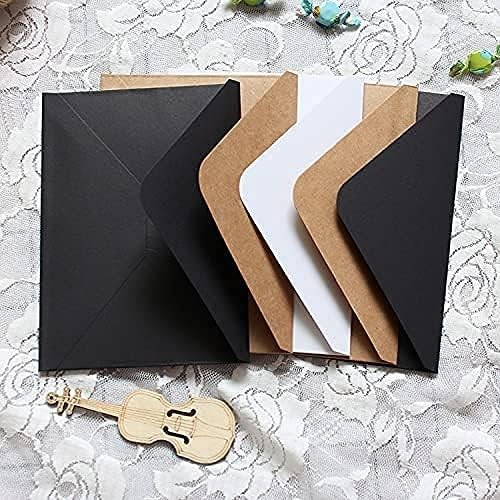 100 Count Matte Black V Flap Envelopes - Perfect for Weddings & Announcements gallery