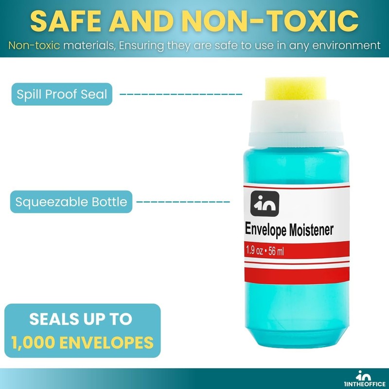 2-Pack Envelope Moistener - Effortless Sealing with Easy-Fill Squeezable Bottles gallery
