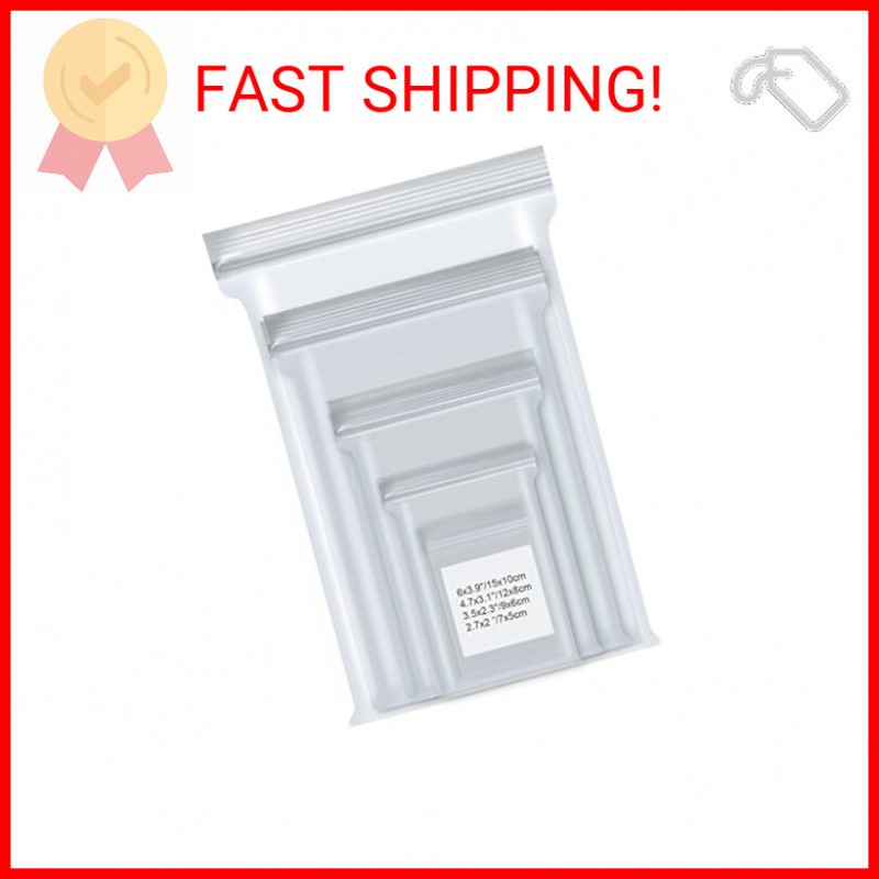 400 Pcs Resealable Clear Jewelry Bags – Small Baggies, Poly Reclosable Mini Bags