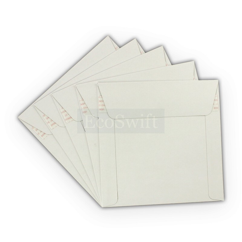 1000 6 x 6 EcoSwift White CD/DVD Photo Shipping Flats Cardboard Envelope Mailers gallery
