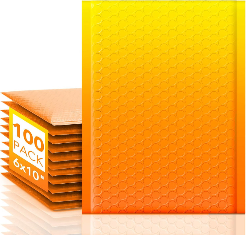 Bubble Mailers 6X10 Inch 100 Pack Padded Envelopes Usable Size 6X9″ Thick Mailin
