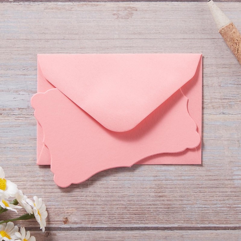 100 Pack Mini Envelopes with Note Cards in 5 Colors for Wedding, Birthday, Ba... gallery