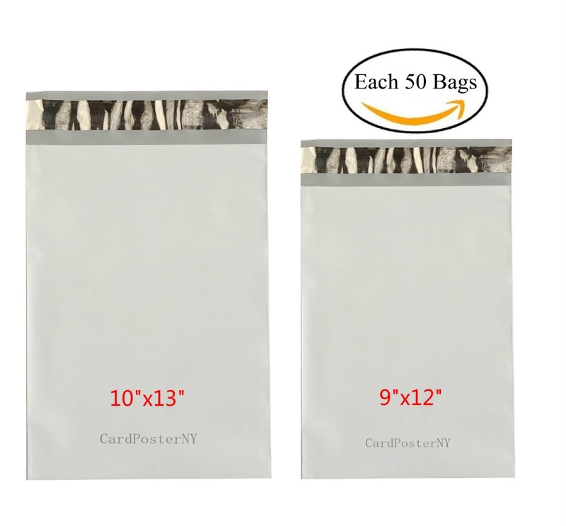 100 Bags Each 50 9×12 10×13 Poly Mailers Shipping Envelopes Self Sealing Bags