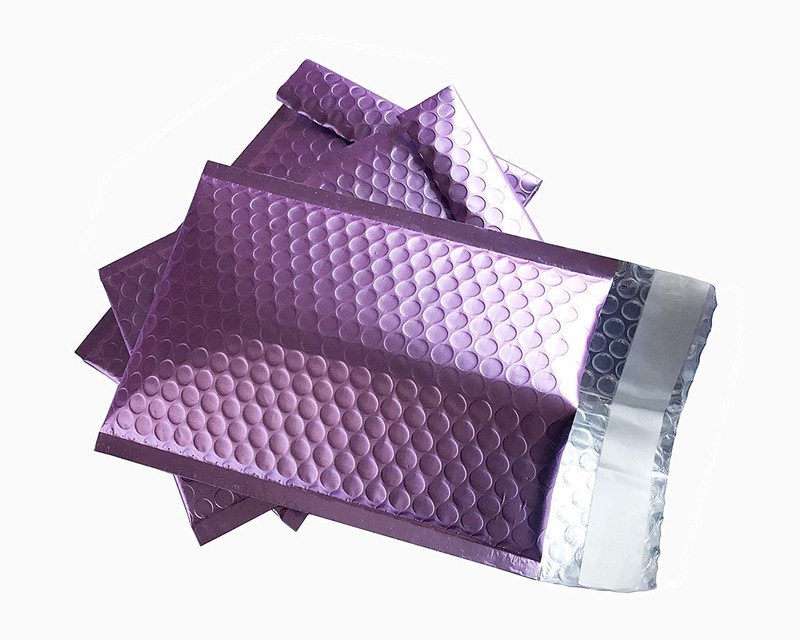 ProLine Matte Metallic Purple Bubble Padded Mailers 4×8 Self Seal Envelopes