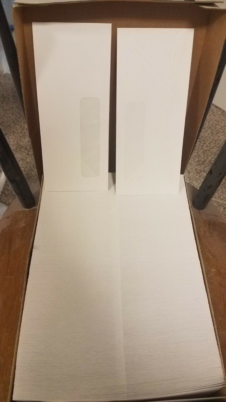Impact #9 White Wove Left Window Regular Sub 24# Envelopes 50 ct