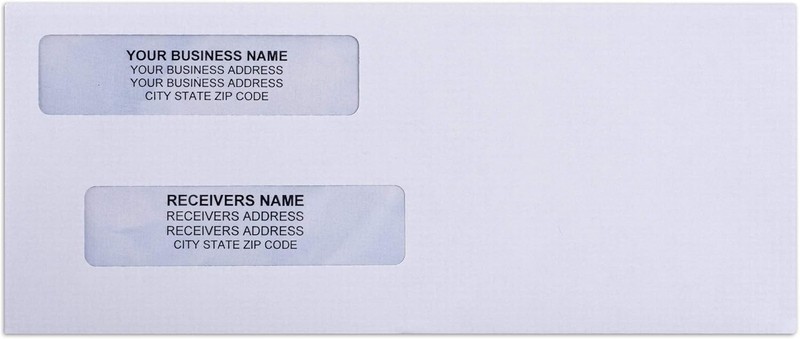 500 Self Seal QuickBooks Double Window Security Check Envelopes - For Business gallery