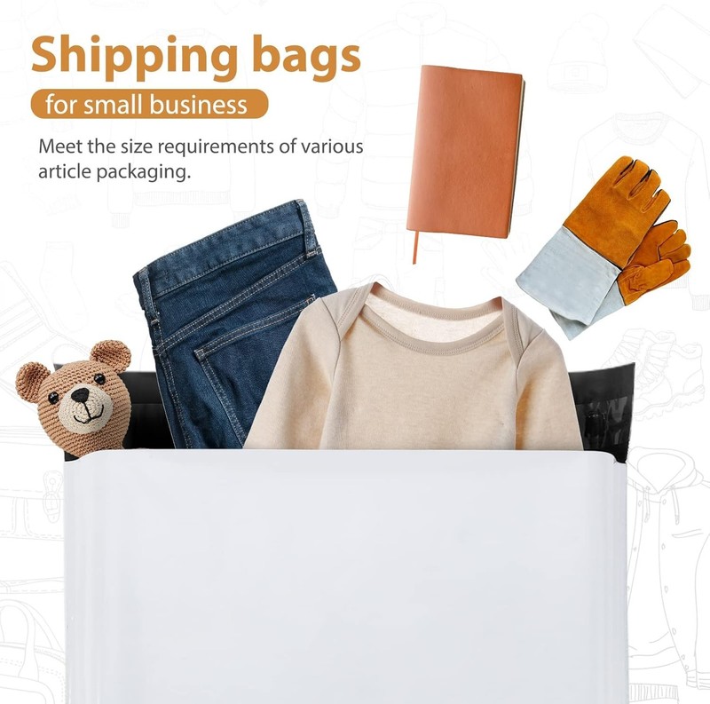 Heavy Duty Shipping Bags, 19x24 Inch, 100 Pcs, Waterproof and Tear Resistant gallery