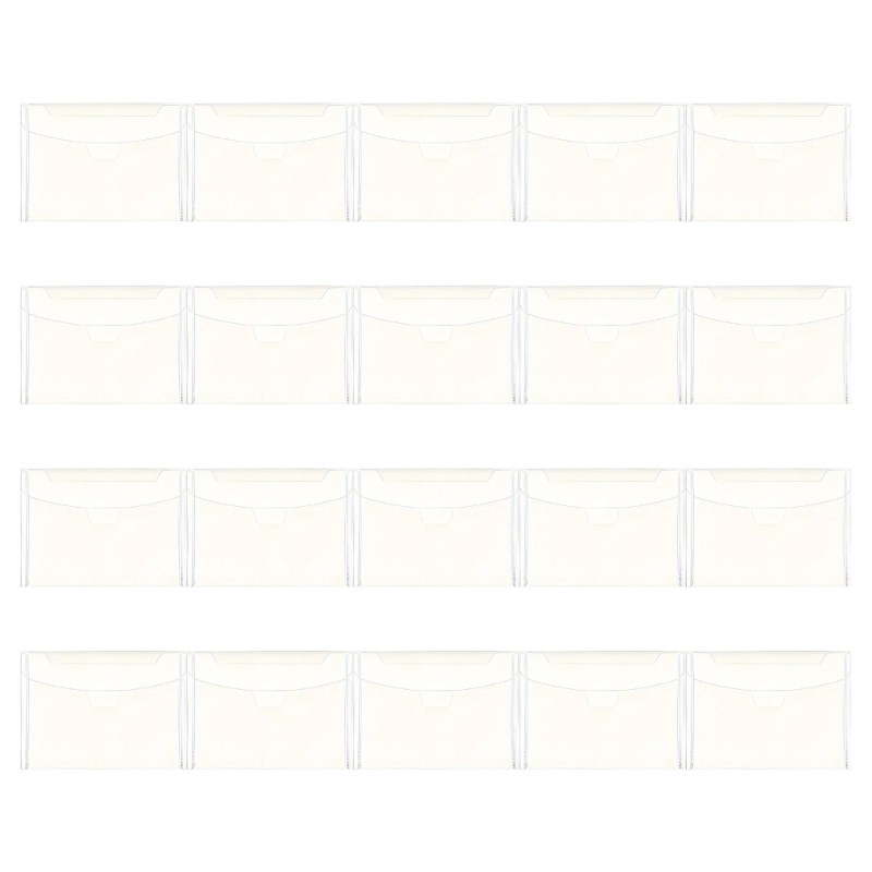 20Pieces File Pouches Clear Envelope Storage Bag Document Folder Water Resistant gallery